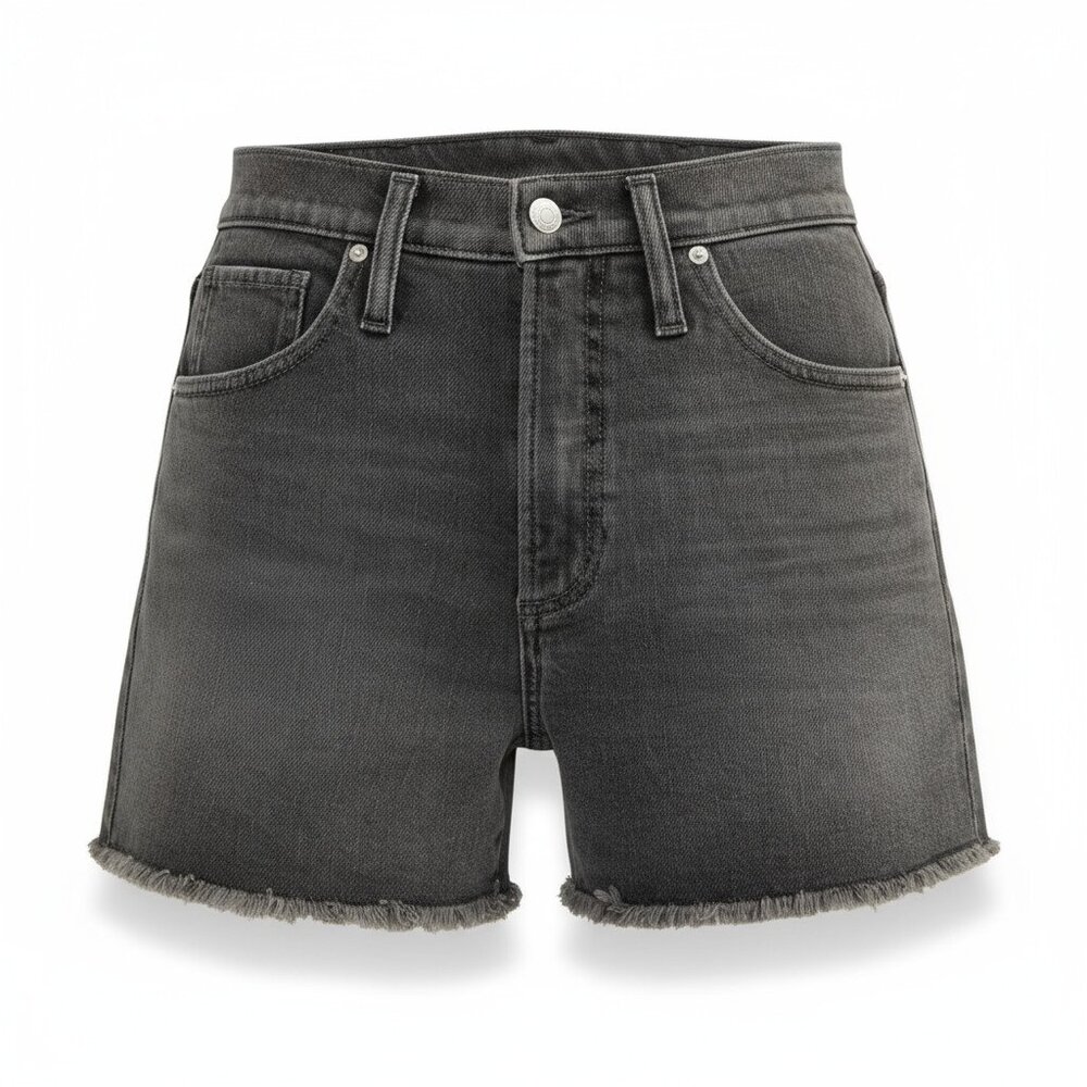 NWT SILVER JEANS "Highly Desirable" High Rise Short in Black Size 27 - Picture 4 of 10